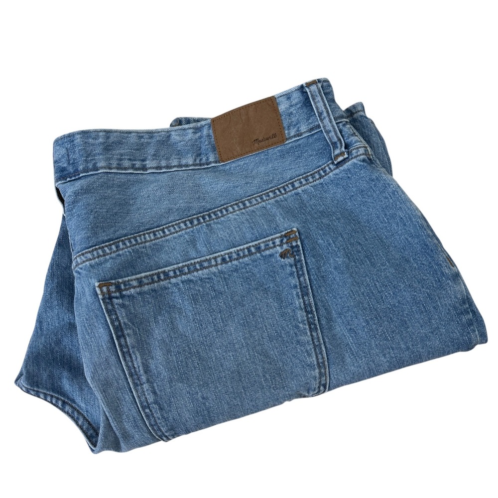 Madewell The Slouchy Boyjean Women Blue Cotton Relaxed Fit High Rise Jeans 18W